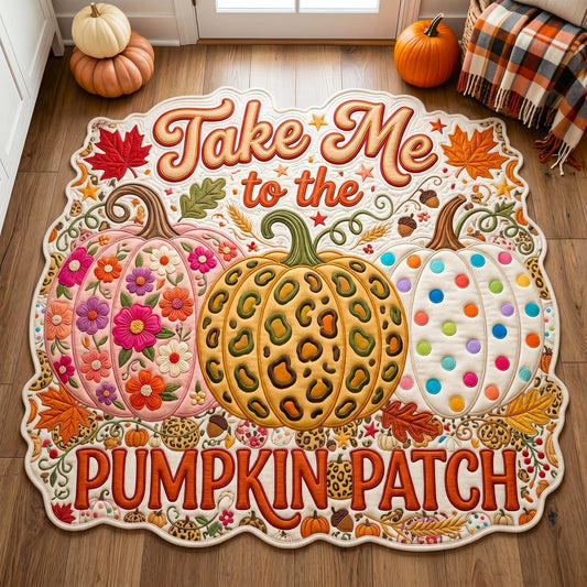 Pumpkin Bliss Custom Shape Area Rug GFTOMA12704