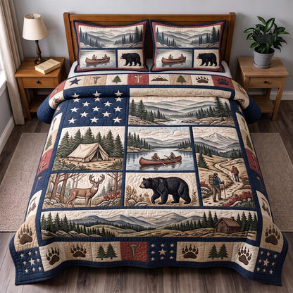 Great Smoky Mountains 3-Piece Quilted Bedding Set GFTOMA12732