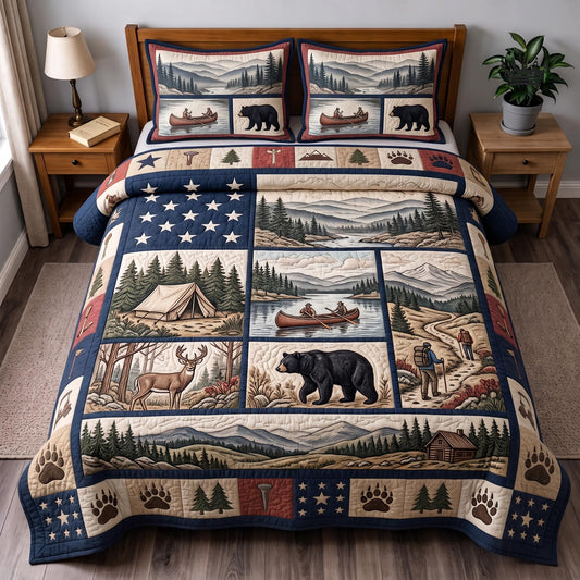Great Smoky Mountains 3-Piece Quilted Bedding Set GFTOMA12732