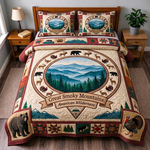 Great Smoky Mountains 3-Piece Quilted Bedding Set GFTOMA12733