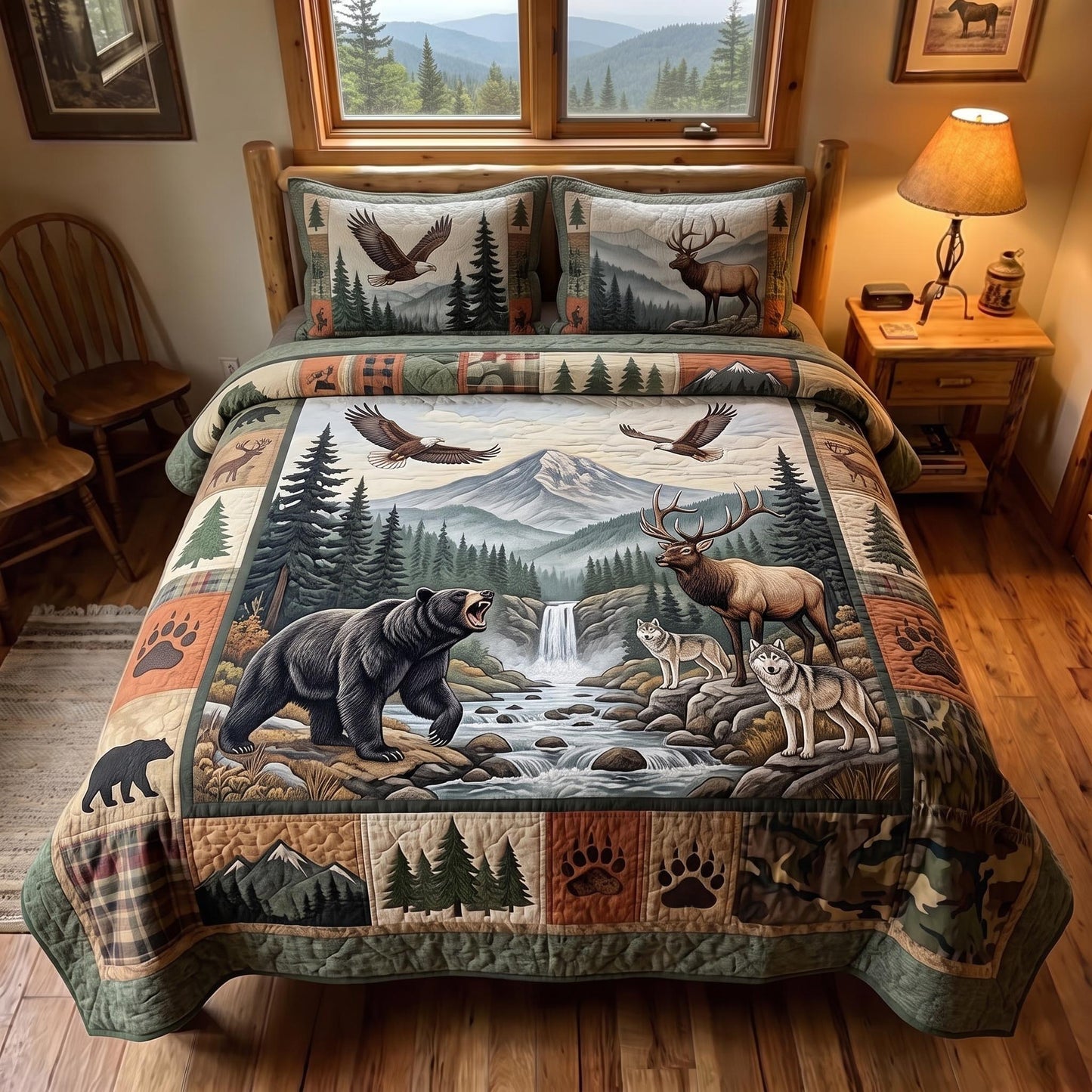 Great Smoky Mountains 3-Piece Quilted Bedding Set GFTOMA12735