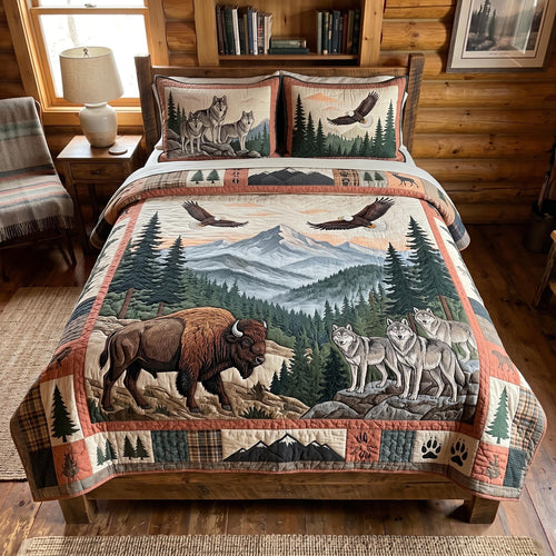 Great Smoky Mountains 3-Piece Quilted Bedding Set GFTOMA12736