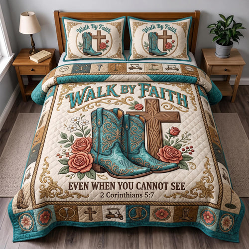Faith Frontier 3-Piece Quilted Bedding Set GFTOMA12742