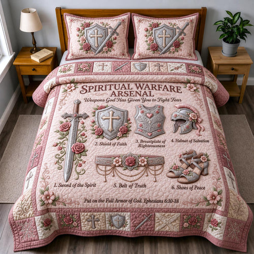 Full Armor Of God 3-Piece Quilted Bedding Set GFTOMA12746