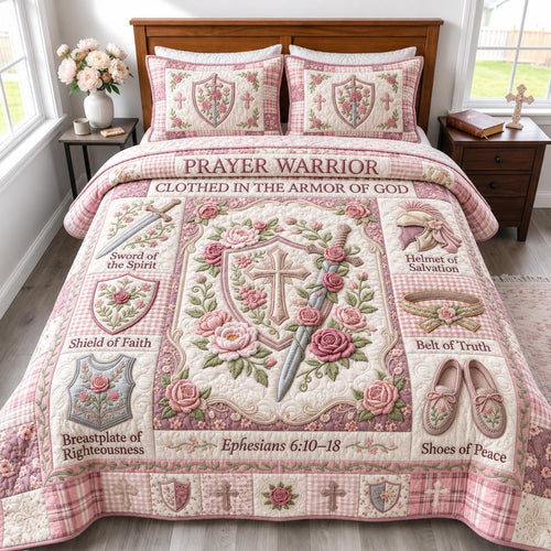 Full Armor Of God 3-Piece Quilted Bedding Set GFTOMA12747