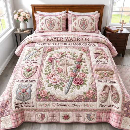 Full Armor Of God 3-Piece Quilted Bedding Set GFTOMA12747