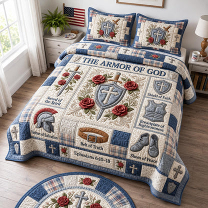 Full Armor Of God 3-Piece Quilted Bedding Set GFTOMA12748