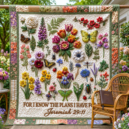 Floral Bible Quilted Blanket GFTOMA12796