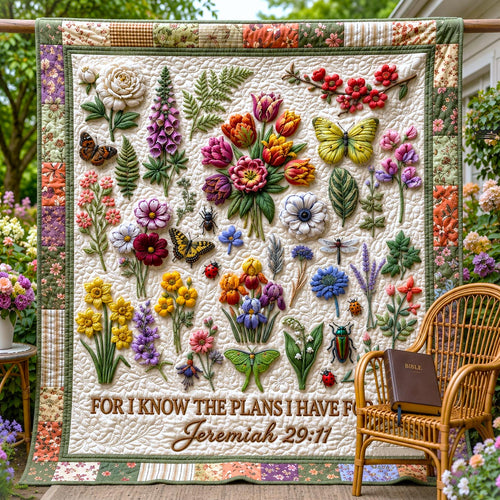Floral Bible Quilted Blanket GFTOMA12796