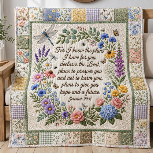 Floral Bible Quilted Blanket GFTOMA12800
