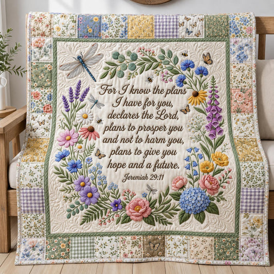 Floral Bible Quilted Blanket GFTOMA12800