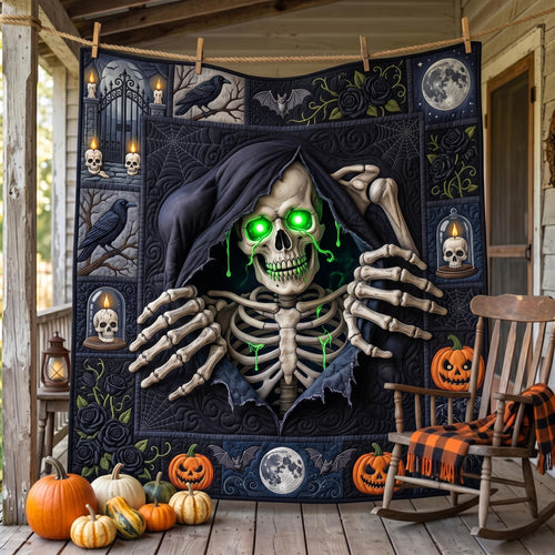 Skeleton Charm Quilted Blanket GFTOMA12835
