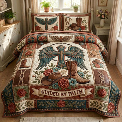 Western Faith 3-Piece Quilted Bedding Set GFTOMA12849