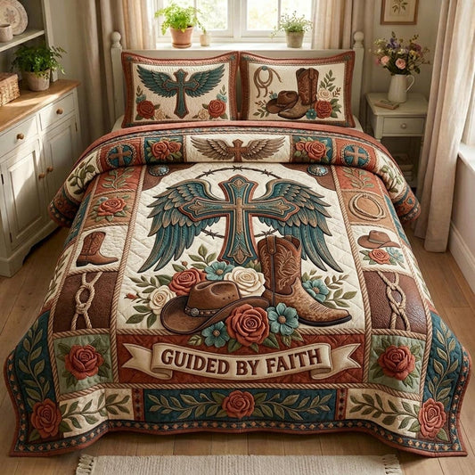 Western Faith 3-Piece Quilted Bedding Set GFTOMA12849