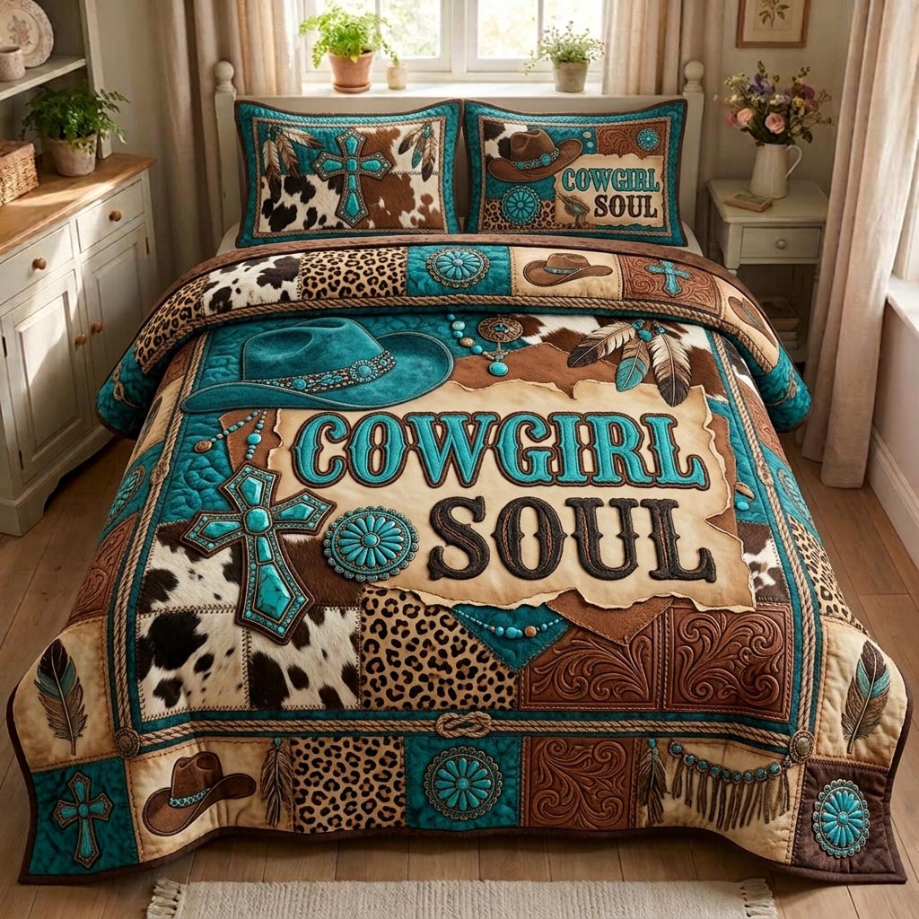 Faith Frontier 3-Piece Quilted Bedding Set GFTOMA12851