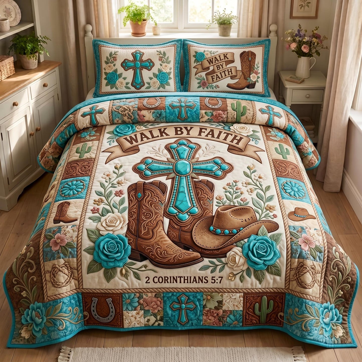 Ranch Faith 3-Piece Quilted Bedding Set GFTOMA12853