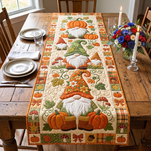 Autumn Gnome Quilted Table Runner GFTOMA12861