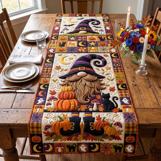 Pumpkin Gnome Quilted Table Runner GFTOMA12863