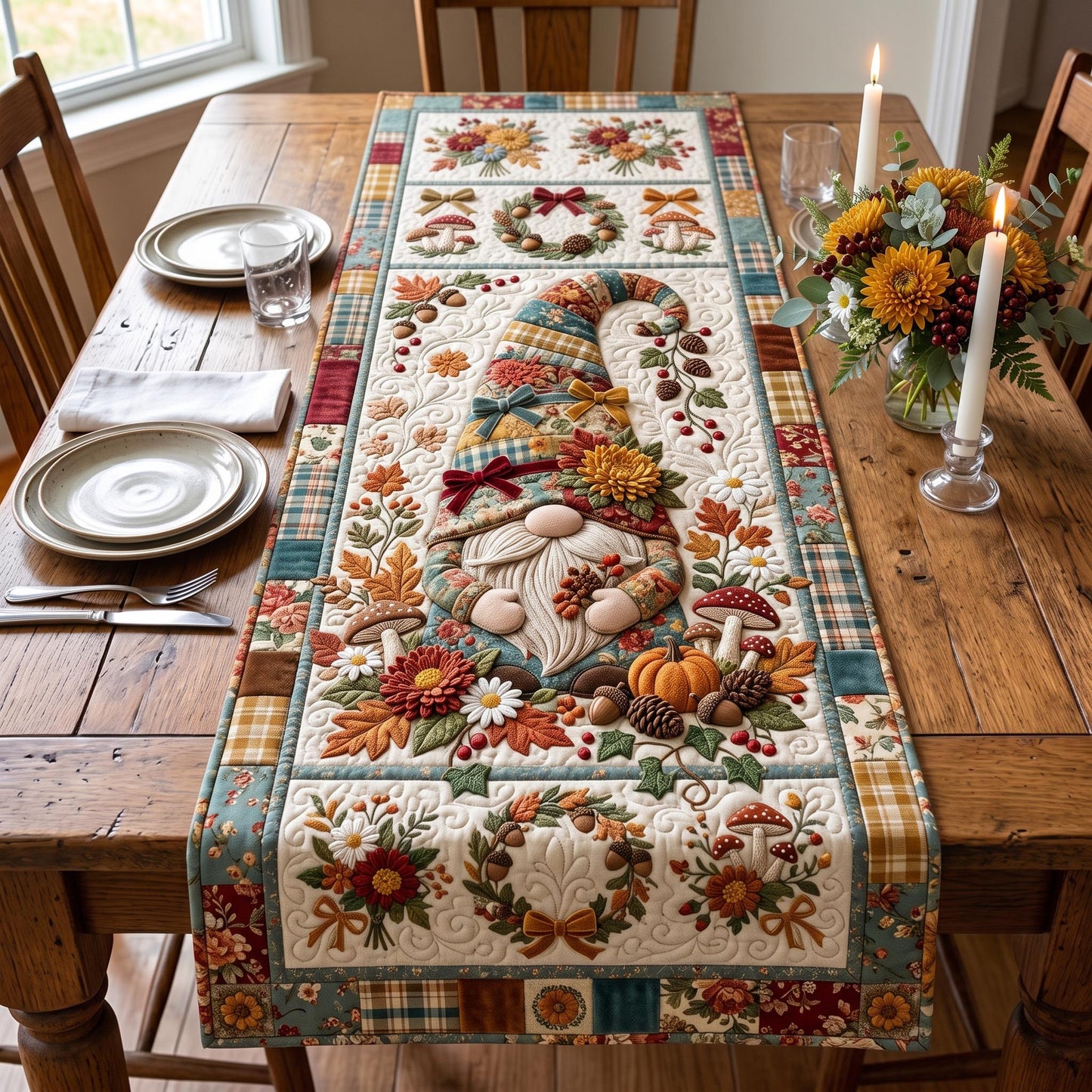 Cozy Gnome Quilted Table Runner GFTOMA12864