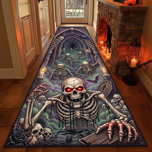 Midnight Skeleton Runner Rug GFTOMA12882