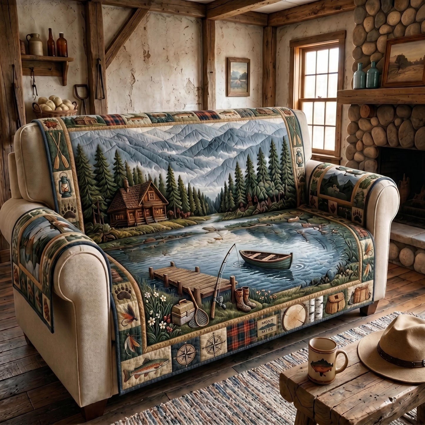 Great Smoky Mountains Quilted Sofa Cover GFTOMA12893