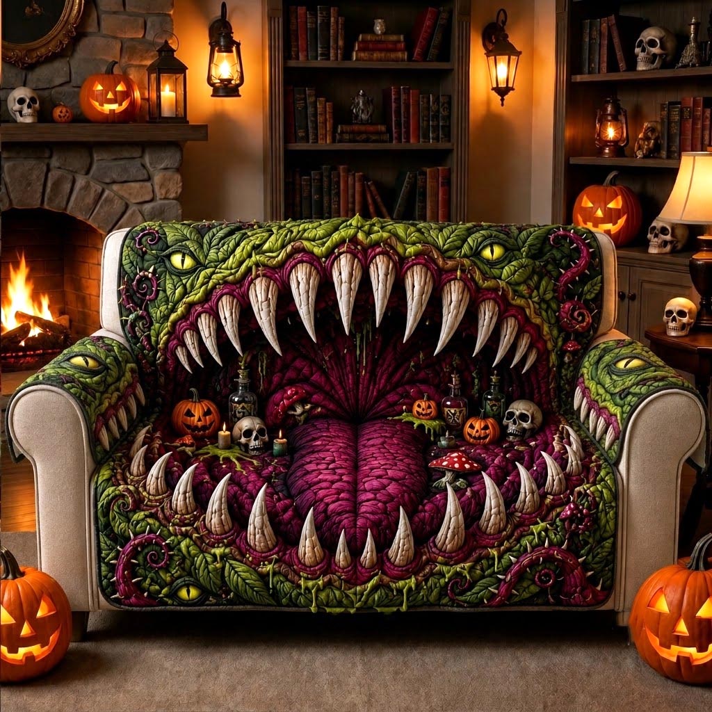 Haunted Moon Quilted Sofa Cover GFTOMA12918