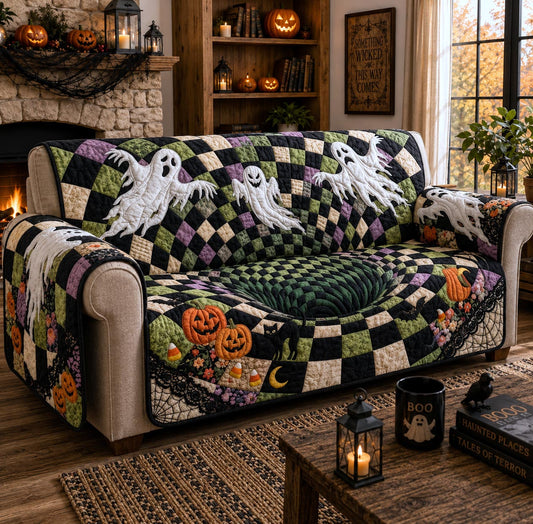 Twisted Halloween Quilted Sofa Cover GFTOMA12919
