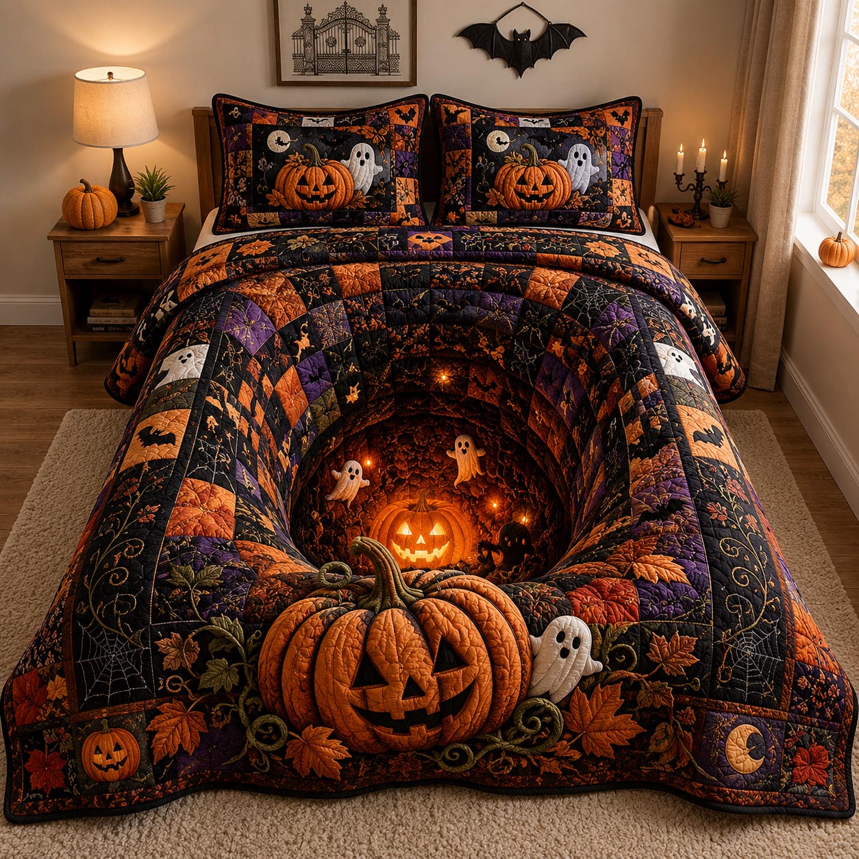 Haunted Moon 3-Piece Quilted Bedding Set GFTOMA12942