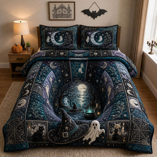 Twisted Halloween 3-Piece Quilted Bedding Set GFTOMA12943