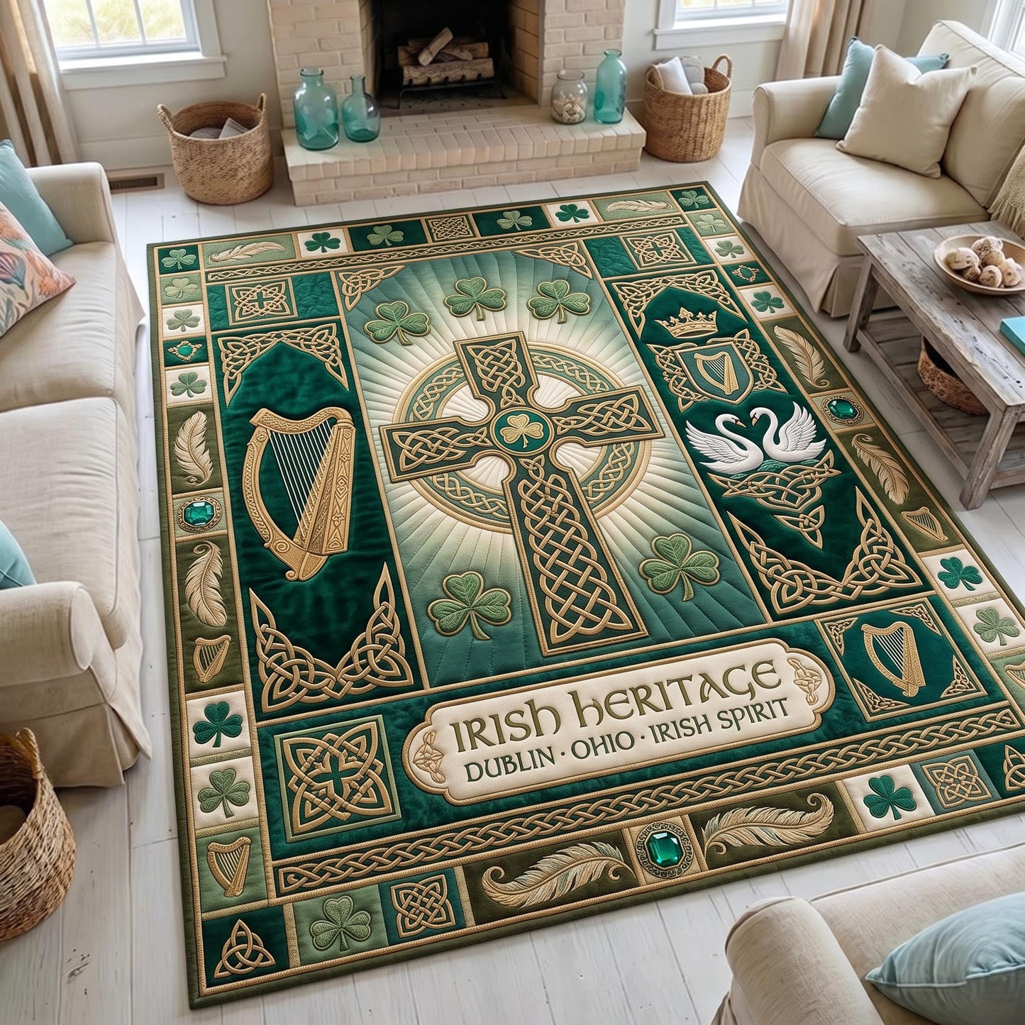 Celtic Cross Area Rug GFTOMA12958