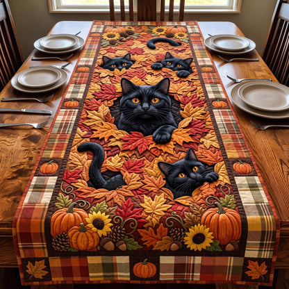 Autumn Cat Quilted Table Runner GFTOMA12992