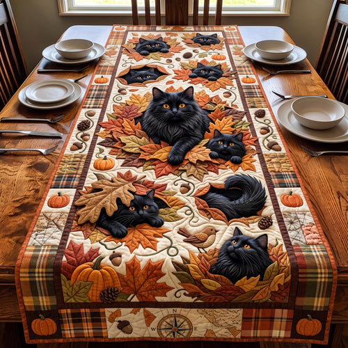 Autumn Cat Quilted Table Runner GFTOMA12993