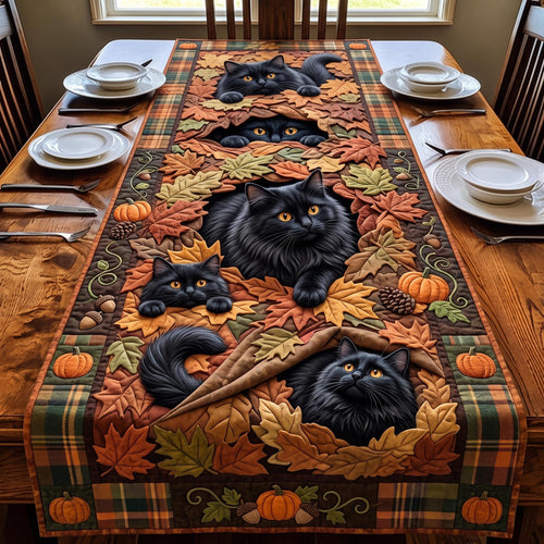 Autumn Cat Quilted Table Runner GFTOMA12994
