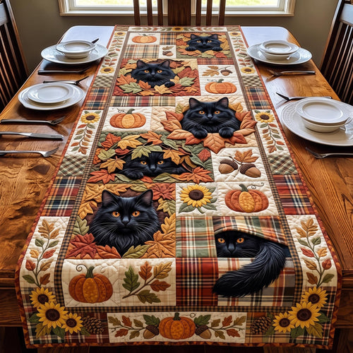 Autumn Cat Quilted Table Runner GFTOMA12995