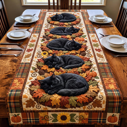 Autumn Cat Quilted Table Runner GFTOMA12996