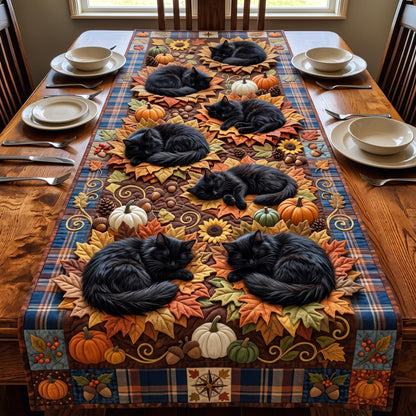 Autumn Cat Quilted Table Runner GFTOMA12997
