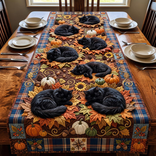 Autumn Cat Quilted Table Runner GFTOMA12997