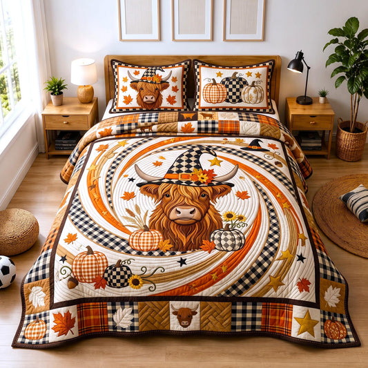 Harvest Vibes 3-Piece Quilted Bedding Set GFTOMA13109