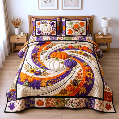 Autumn Harvest 3-Piece Quilted Bedding Set GFTOMA13111