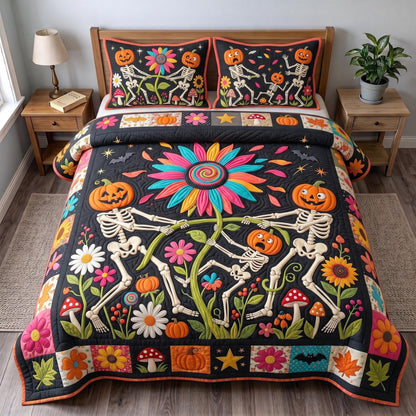 Funky Autumn 3-Piece Quilted Bedding Set GFTOMA13112