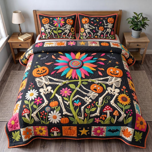 Funky Autumn 3-Piece Quilted Bedding Set GFTOMA13112