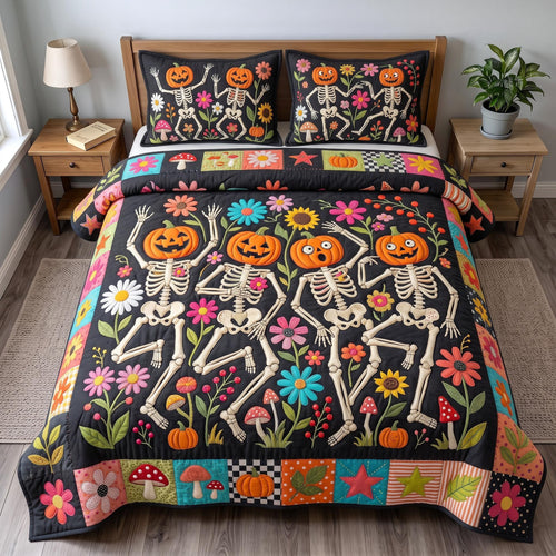 Autumn Vibes 3-Piece Quilted Bedding Set GFTOMA13115