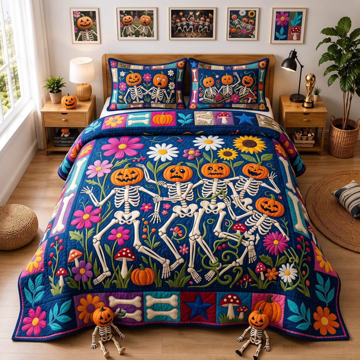 Autumn Pop 3-Piece Quilted Bedding Set GFTOMA13117