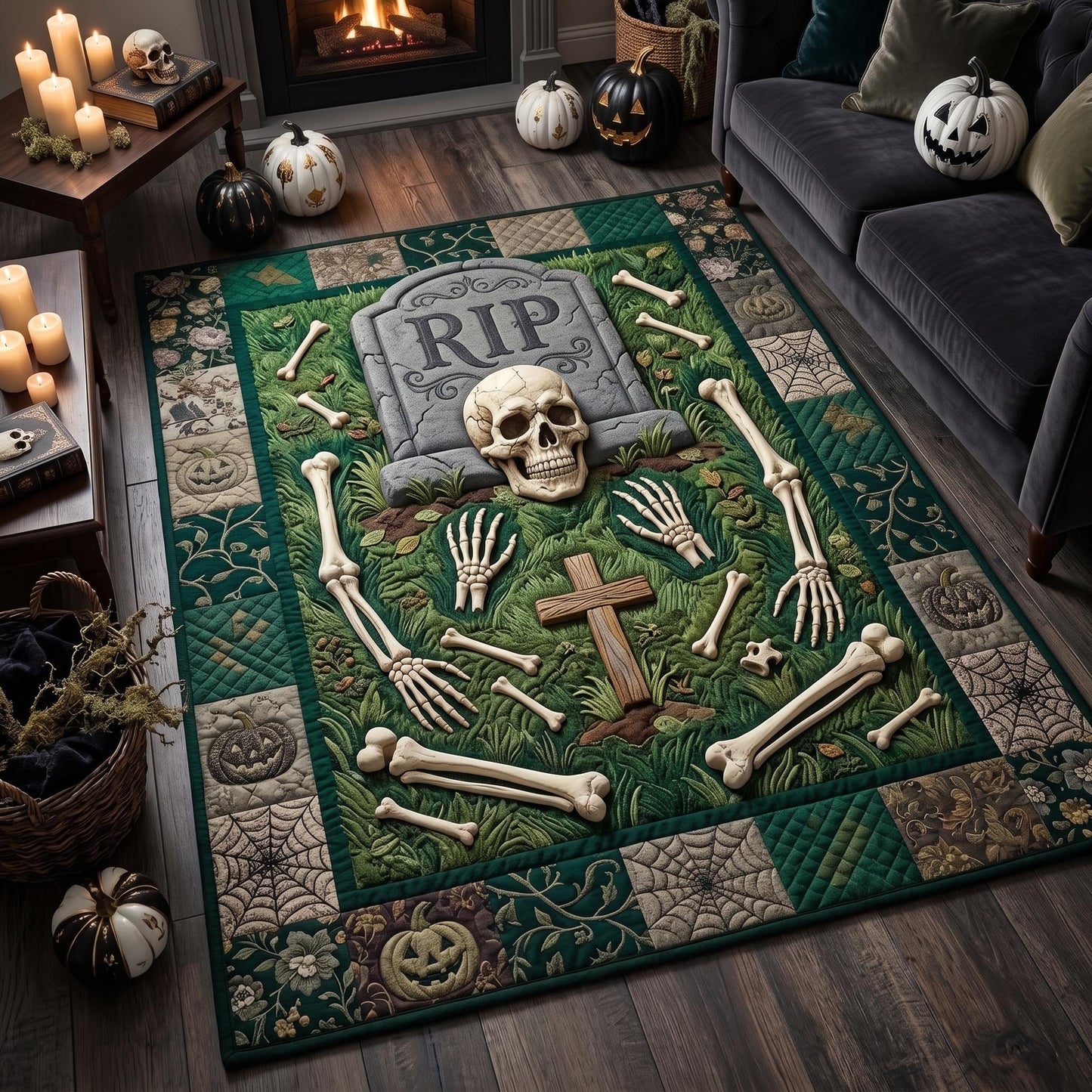 Skeleton Vibes Area Rug GFTOMA13124