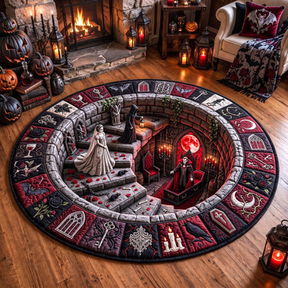 Phantom Stairway Quilted Round Mat GFTOMA13138