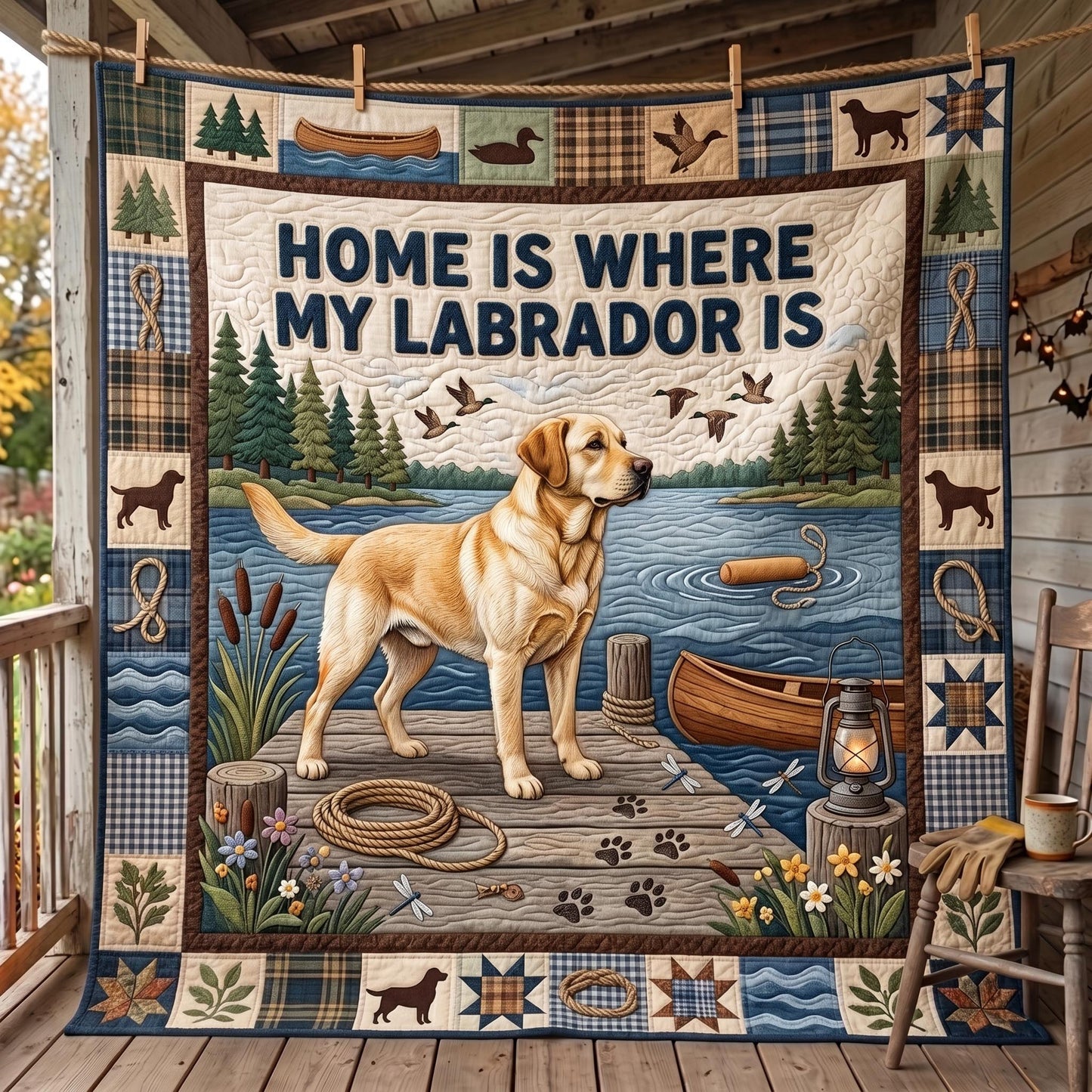 Labrador Life Quilted Blanket GFTOMA13161