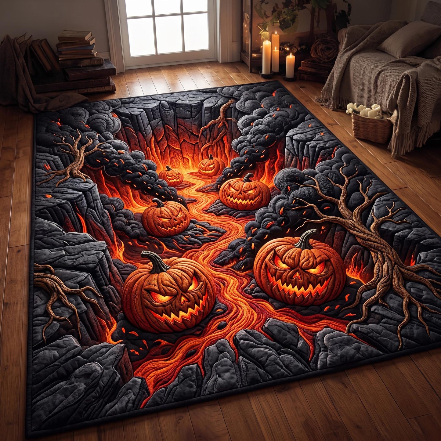 Inferno Pumpkin Area Rug GFTOMA13200