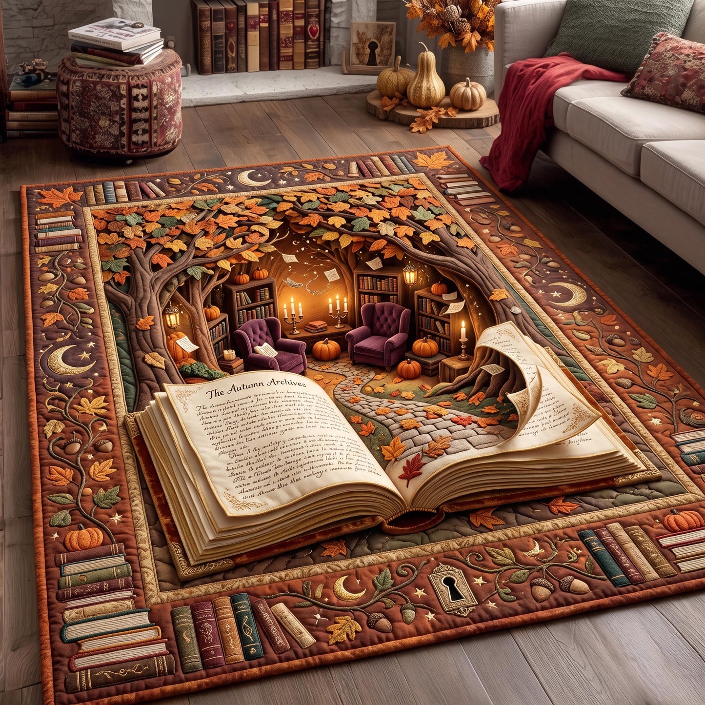 Enchanted Book Area Rug GFTOMA13206