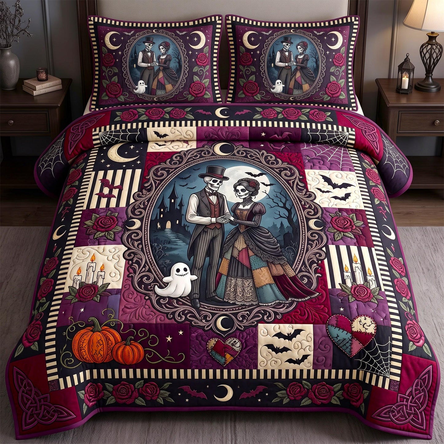 Moonlit Romance 3-Piece Quilted Bedding Set GFTOMA13213