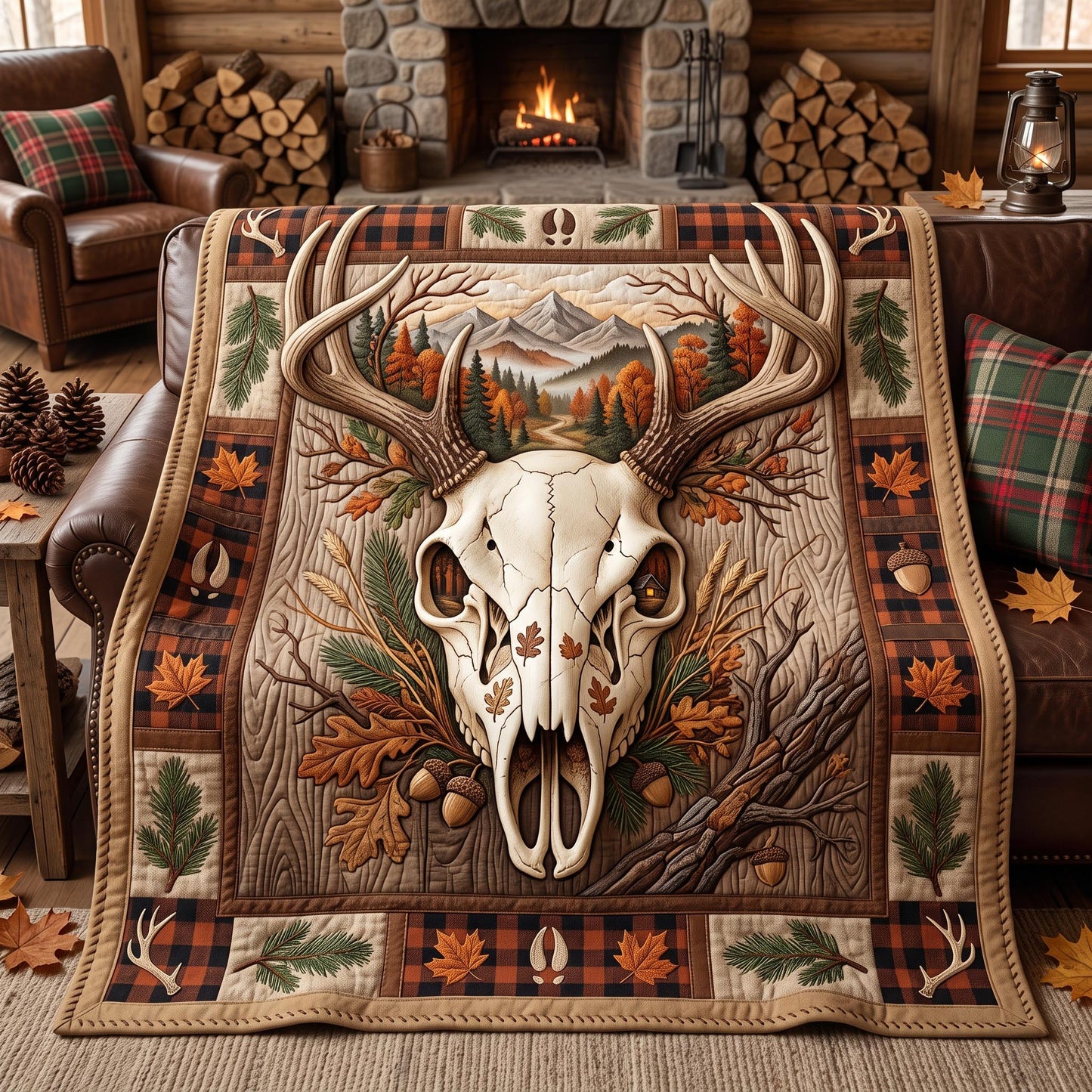 Rustic Buck Quilted Blanket GFTOMA13234